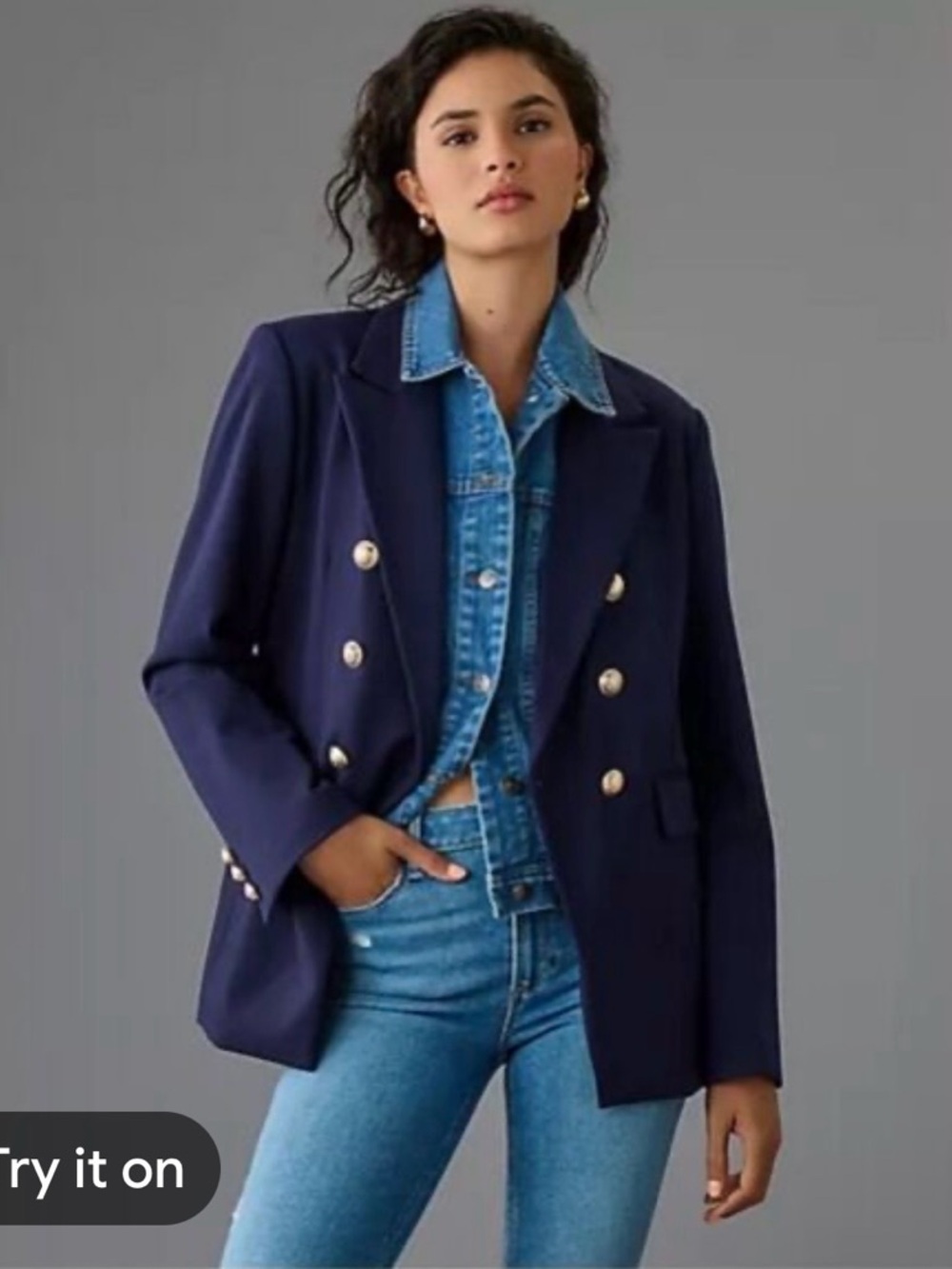 Anthropologie Dolan Miller Navy Dickie Blazer Jacket Size XXS NWT - Picture 3 of 9
